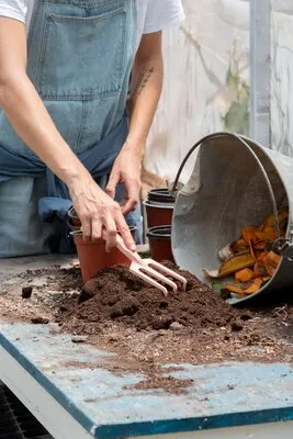 Compost still life concept