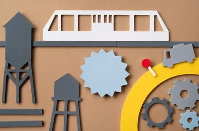 Urban transport concept with tram