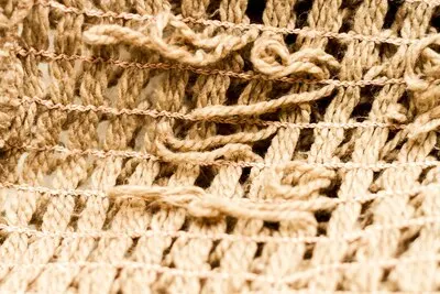 Extreme close-up hessian fabric material texture