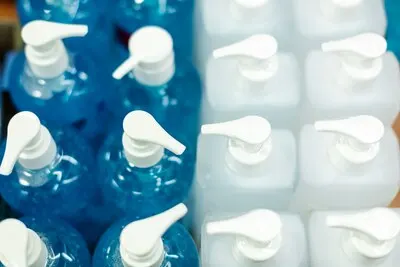 Hand sanitizer in pump bottles