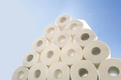 Stack of toilet pap
